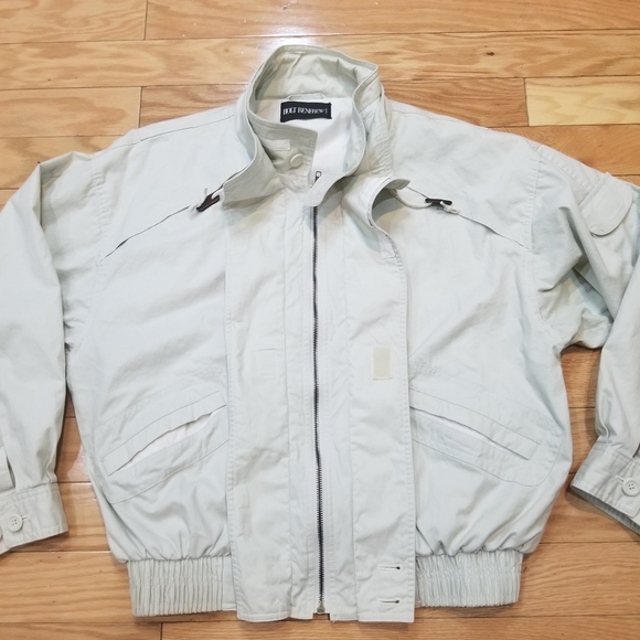 Holt Renfrew Bomber Light Khaki Jacket Medium - Picture 6 of 14